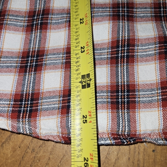Christopher Banks Womens Red Plaid Button Up Long Sleeve Large - Picture 4 of 4
